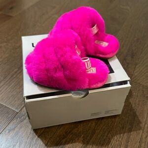 Hot pink Ugg slipper